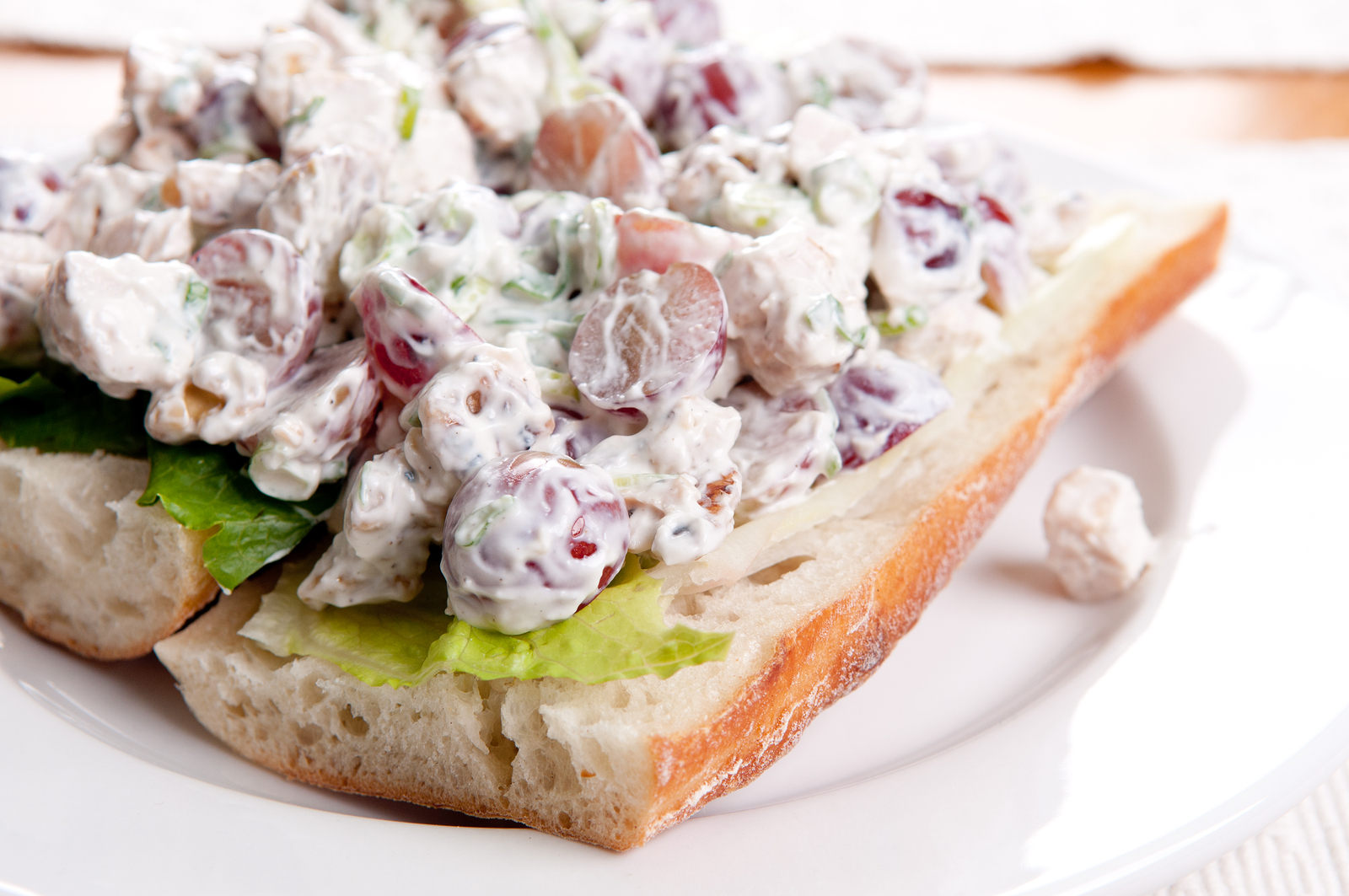 Chicken Salad Grapes Waldorf Style Salad with Walnuts Delicious Lunch Ideas